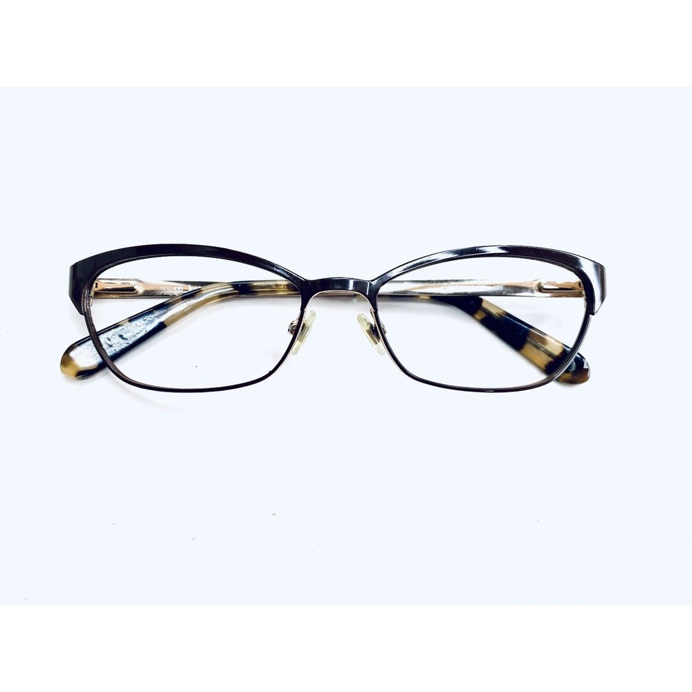 Kate Spade Brown & Gold Cat Eye Polka Dot Temple Glasses Leticia 52 16 135